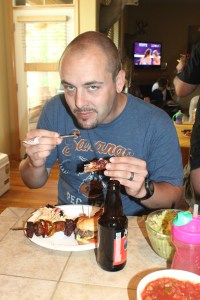 My Nephew Ryan trying to take it all in.