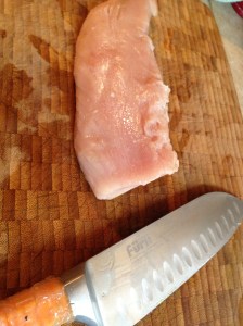 I take an Albacaore Tuna loin from the sea from last year.