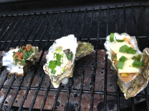 The oysters are loaded, you can see mine to the right, with the cheese not melting.