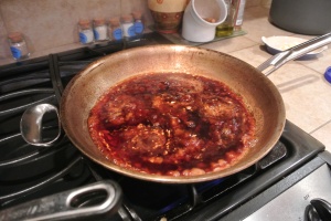Add the soy sauce, water, and sugar to the garlic