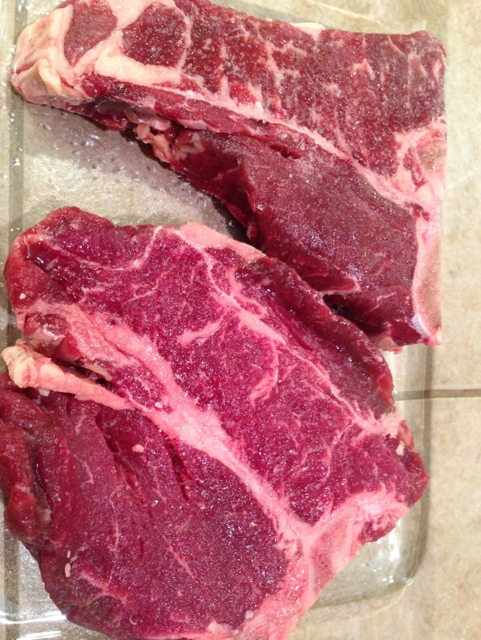 Grilled Bison TBone Steaks with BalsamicRosemary Steak Sauce