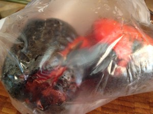 This really helps peeling the pepper skin. Do this for five minutes.