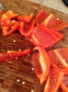Peppers are now ready for the blender.