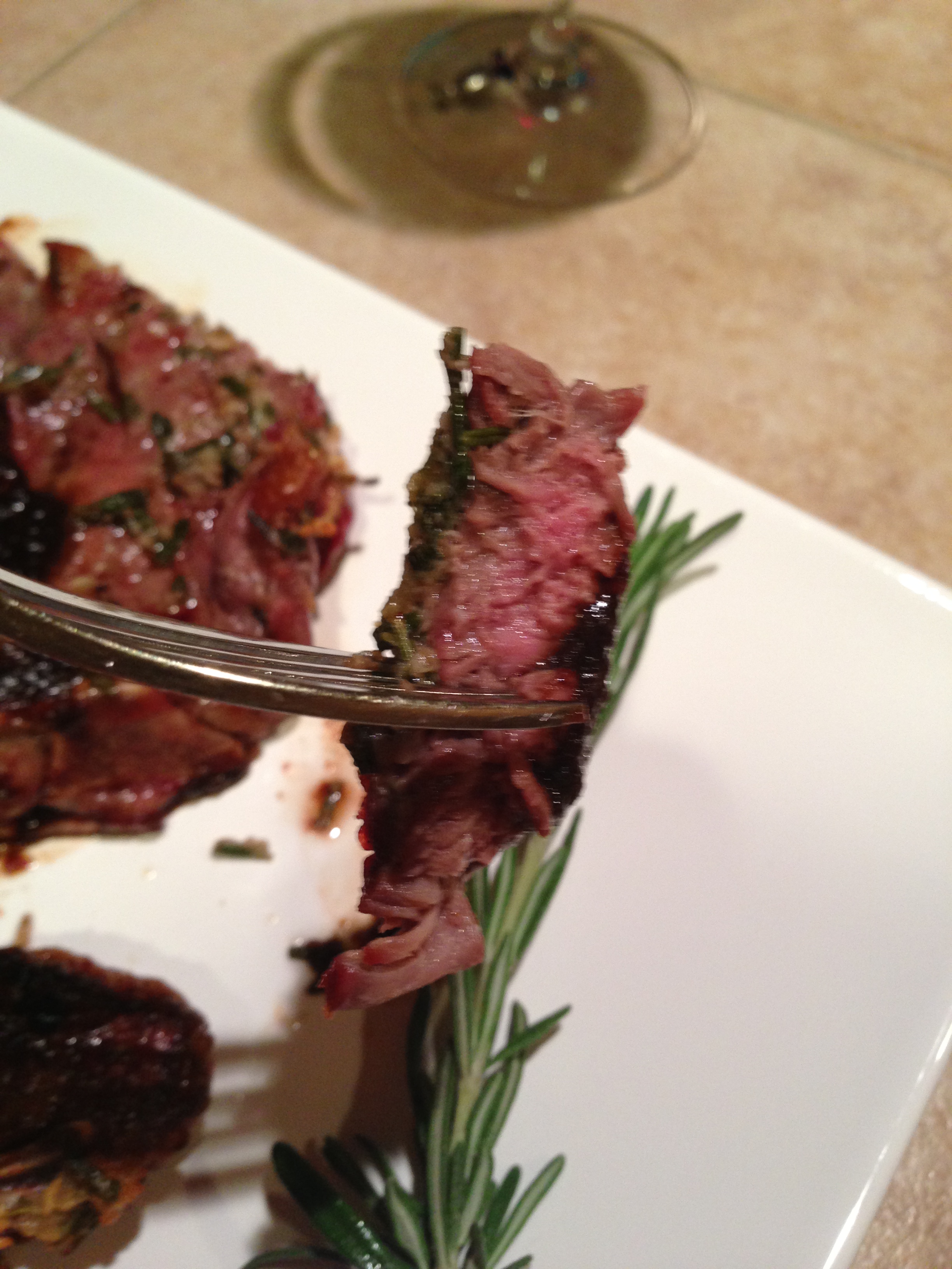 Grilled Bison TBone Steaks with BalsamicRosemary Steak Sauce