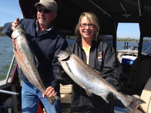 Jerry and Dawn with their first springers of the year.