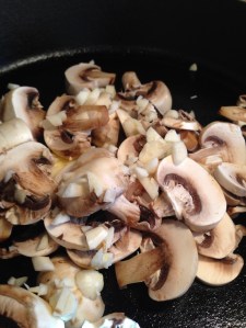 Mushrooms and garlic.