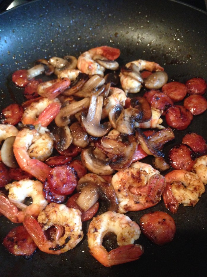 Mix the melody around in the pan to incorporate all the flavors.